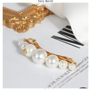 Tory Burch gold hair accessory hair clip